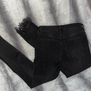 fringe detail free people jeans